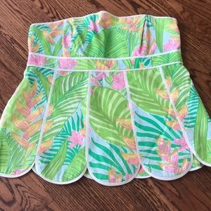 Lily Pulitzer strapless top floral pattern